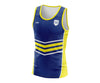 Custom Singlet Blue, White & Yellow Chevron